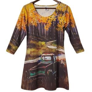 Marjorie Cranston Gallery Art To Wear Tunic Top Size M Ranchwear Southern Womens